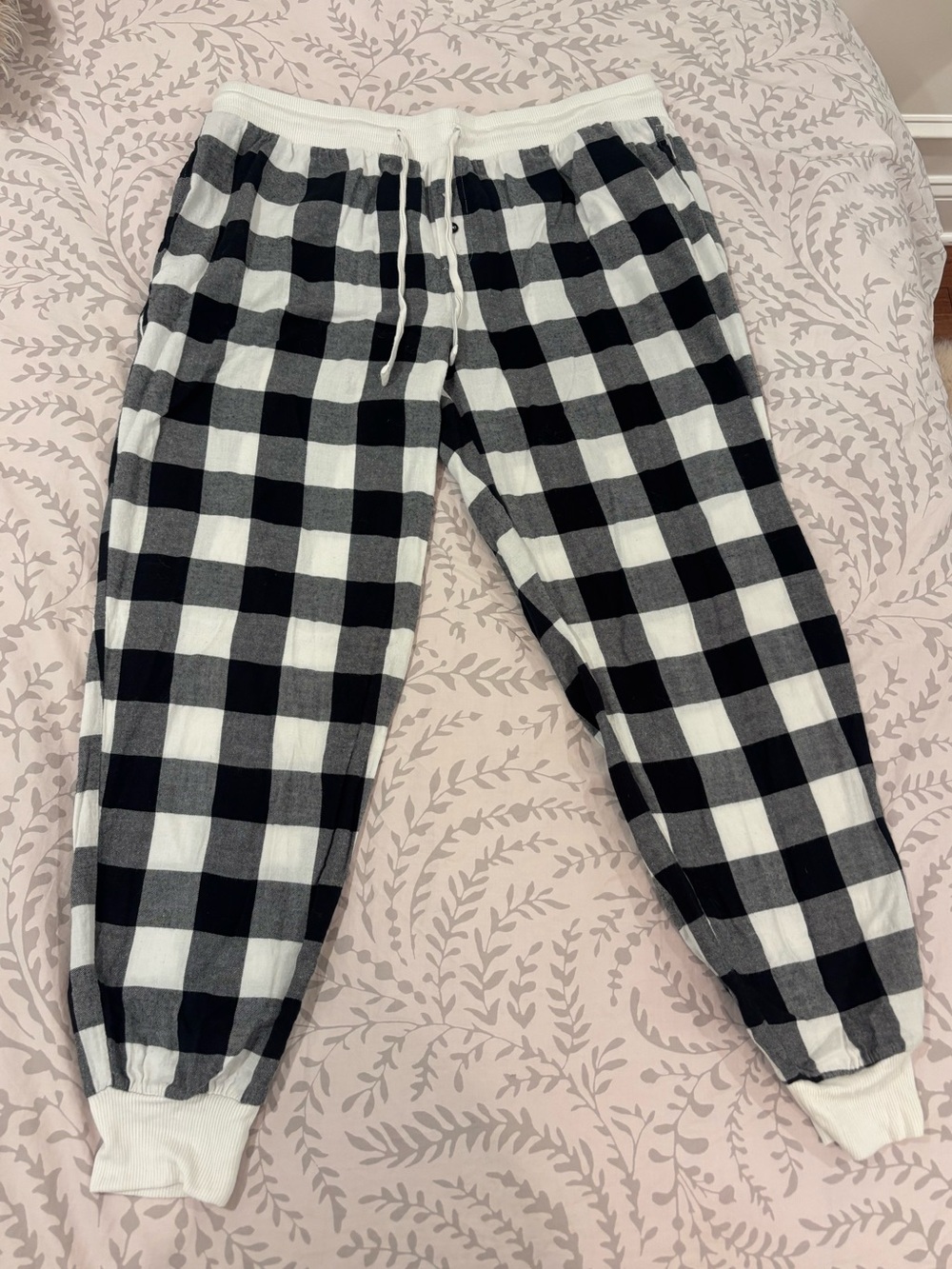 Black and White Plaid Pajama Pants